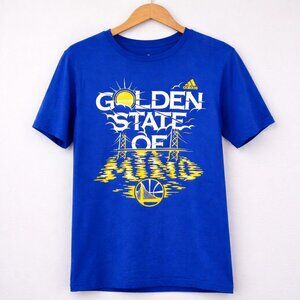 Adidas Golden State Warriors Graphic Tee Womens S Blue NBA Basketball Shirt